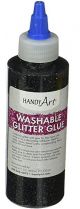 Handy Art Washable Glitter Glue Black, 8-Ounce