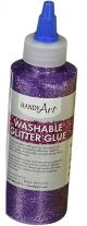 Handy Art Washable Glitter Glue Purple, 8-Ounce