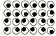 Self Adhesive Eyes Stickers 19mm Round 1000/pkg.