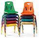 Berries® Stacking Chair with Powder-Coated Legs - 16