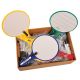 KleenSlate Round Dry-Erase Paddle Board Set, Classroom Pack of 24