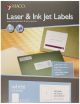 MACO Laser/Ink Jet White Full Sheet Labels, 8-1/2 x 11 Inches, 1 Per Sheet, 100 Per Box ML-0100