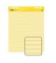 Post-it Easel Pad, 25 in x 30 in sheets, Yellow Paper with Lines, 30 Sheets/Pad, 2 Pads/Pack