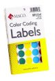 MACO Assorted Primary Round Color Coding Labels, 3/4 Inches in Diameter, 1000 Per Box (MR1212-A1)