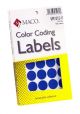 MACO Dark Blue Round Color Coding Labels, 3/4 Inches in Diameter, 1000 Per Box ,MR1212-11