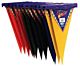 Felt Pennants, 9 x 22 Inches, Assorted Colors, 12 Pieces