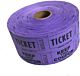 Double Roll Raffle Tickets, 2000ct, Purple