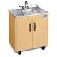 Children's classroom Sink,  Maple Cabinet With Stainless Steel Single Basin and Stainless Counter top