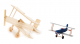 Darice Wood Model Kit - Bi Plane - 3-1/2 x 8-1/2 x 7-1/2 inches (9169-08)