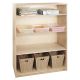 Wood Designs Childrens Bookshelf with Adjustable Shelves, Natural wood , 49