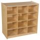 Wood Designs Children 12 Cubby Storage without Trays, Natural wood Color, 30