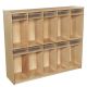 Wood Designs Kids,10 Section Locker with Translucent Trays WD-990314CT